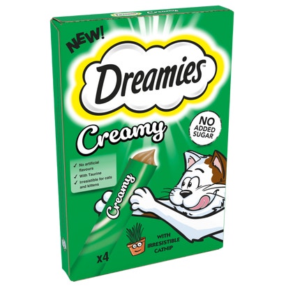 Creamy Adult Cat & Kitten Treats with Irresistible Catnip - brand image